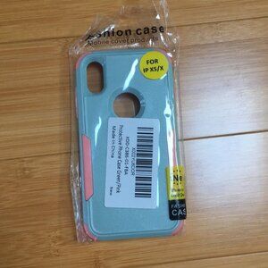 NWT Mint Green and Pink iPhone X/Xs 3-in-1 Heavy Duty Case